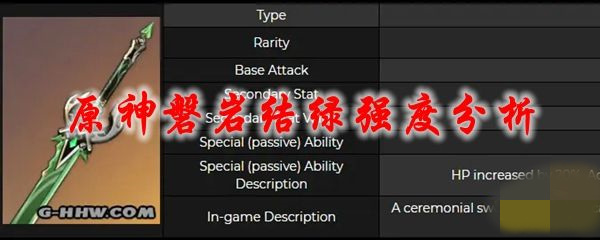 原神磐岩结绿单手剑怎么样？磐岩结绿单手剑给谁好？图片1