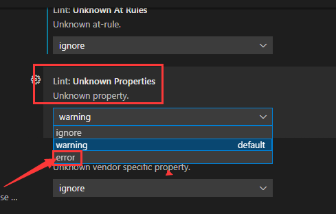 Vscode怎么设置未知属性